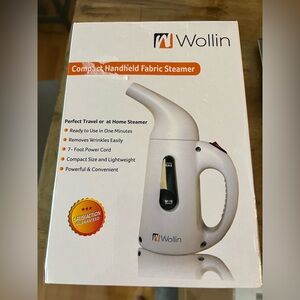 Compact Handheld Fabric Steamer - White